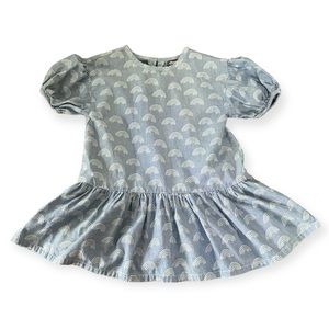 Tea Collection Blue and White Rainbow Dress, Size 4